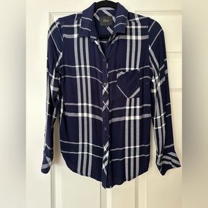 Rails plaid shirt (navy and white)